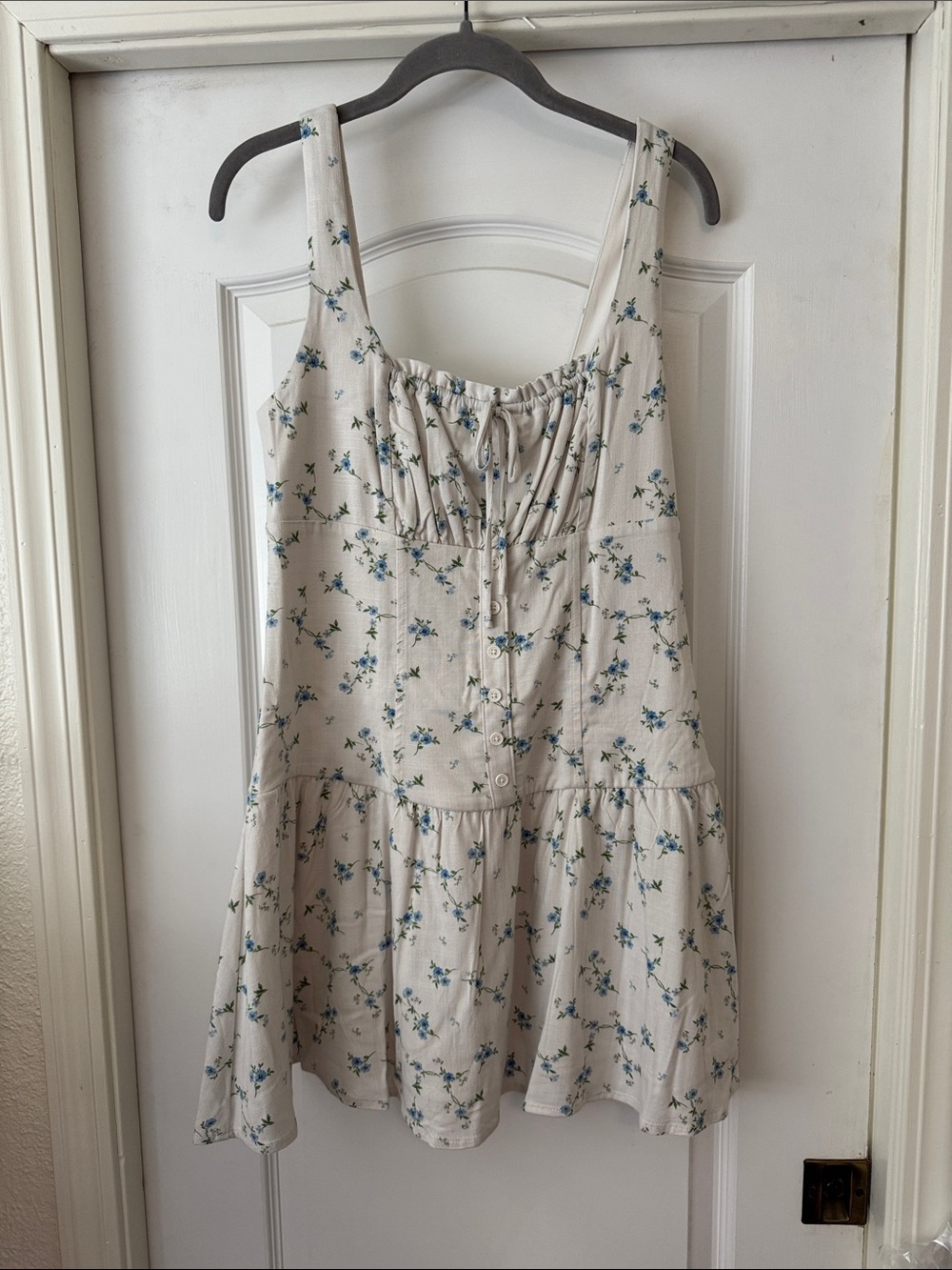 Wild Fable White and Blue Floral Dress NWT